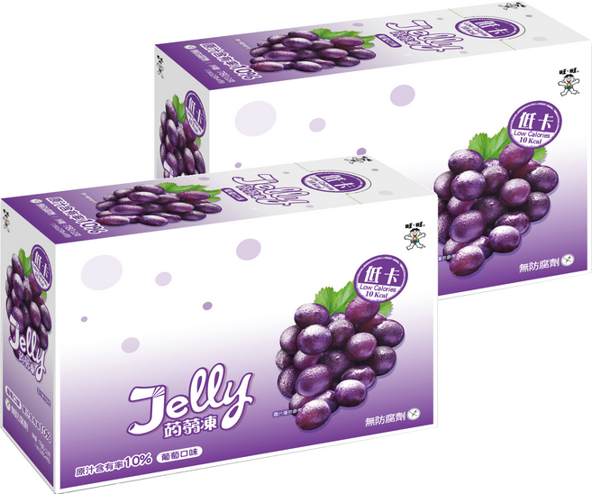 旺旺 Jelly蒟蒻凍 葡萄口味 6個, 780g, 2盒