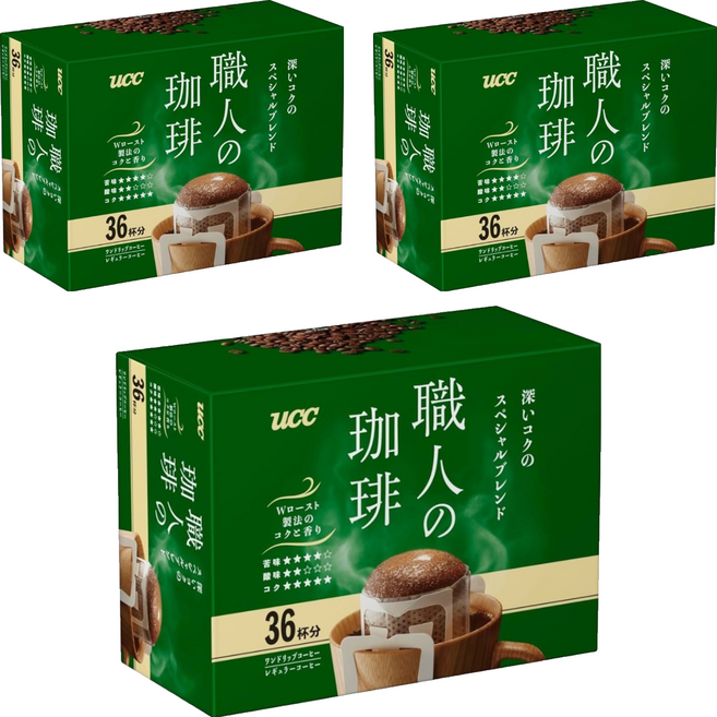ucc 職人醇香便利沖咖啡 濃郁, 7g, 36個裝, 3組