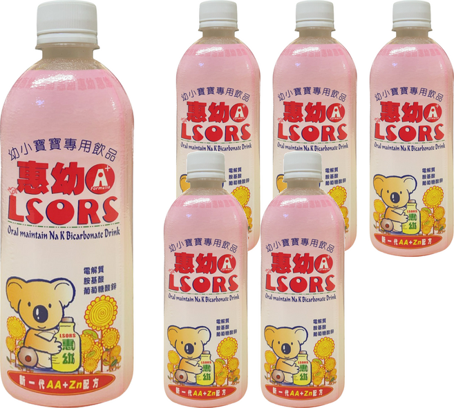 Hwei Yow 惠幼 A+ LSORS電解質 幼小寶寶飲品 草莓, 6個裝, 430ml
