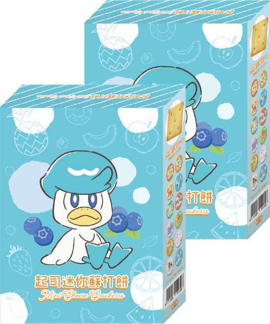 PoKeMoN 寶可夢 起司迷你蘇打餅 潤水鴨&百變怪, 25g, 2盒