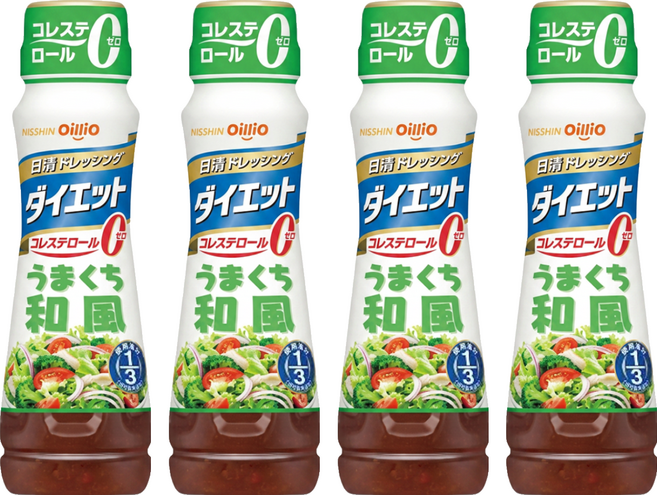 OilliO 液狀沙拉醬 1/3 和風甘味, 4個, 185ml