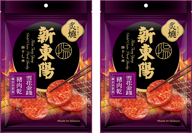 新東陽 雪花金錢豬肉乾, 100g, 2個