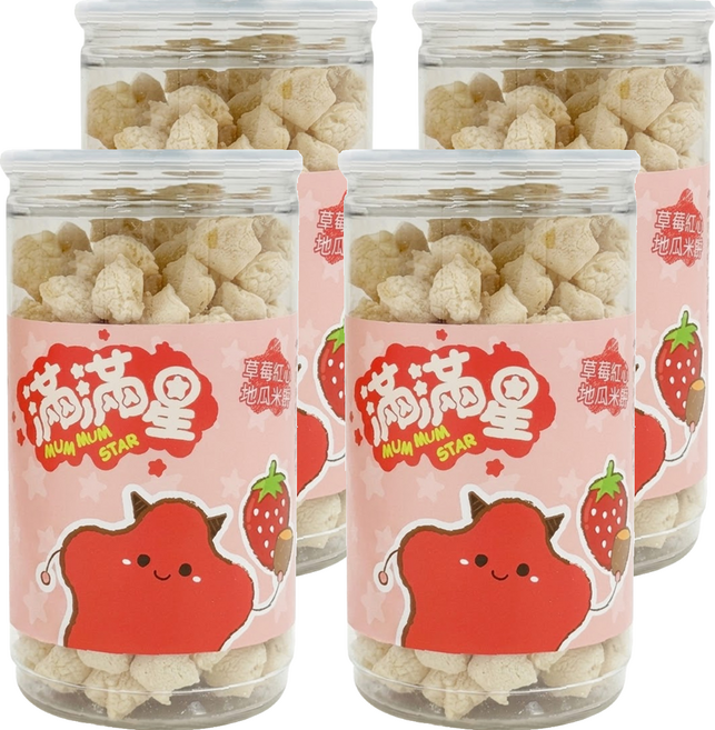 飯友 滿滿星米餅, 40g, 4個, 草莓紅心地瓜
