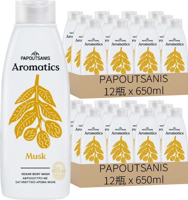 Aromatics 維他命E沐浴露 植萃麝香, 24個, 650ml