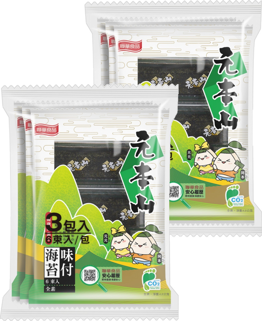 元本山 味付海苔 3包, 14.4g, 2套