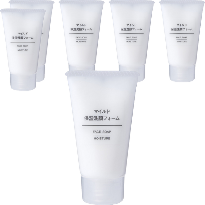 MUJI 無印良品 溫和保濕洗面乳, 30g, 6條