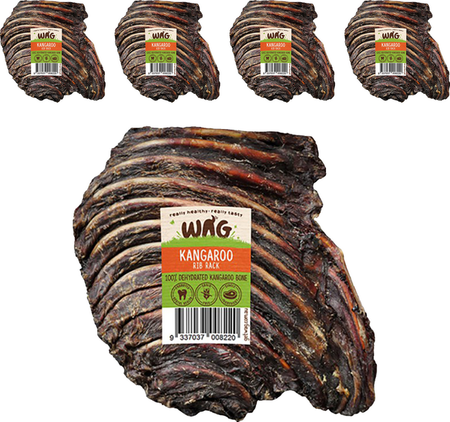 WAG 天然澳 袋鼠肋排 犬用, 袋鼠, 150g, 5個
