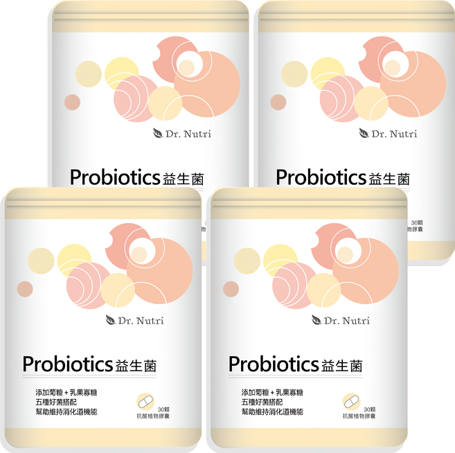 Dr.Nutri 益生菌膠囊, 30顆, 470mg, 4包