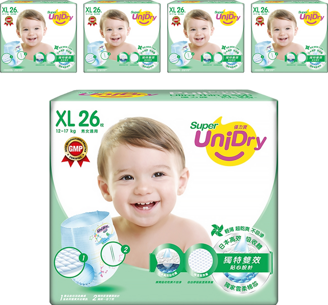 UniDry 優力寶 優力褲/嬰兒紙尿褲, XL, 130片