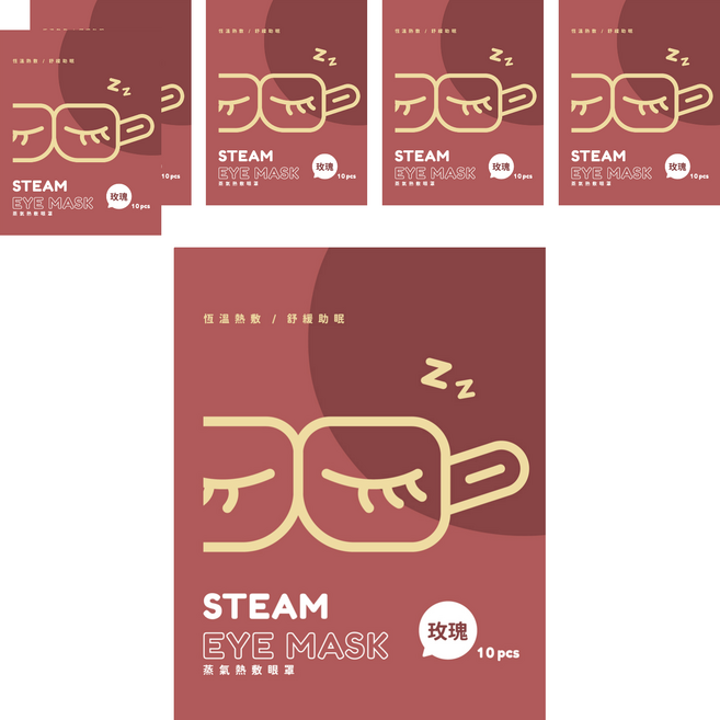 AMPM. 蒸氣眼罩 玫瑰, 10片, 6組
