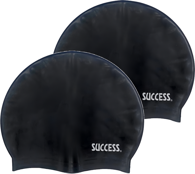 SUCCESS 成功 超彈性矽膠泳帽 成人款, 顏色隨機, 2個