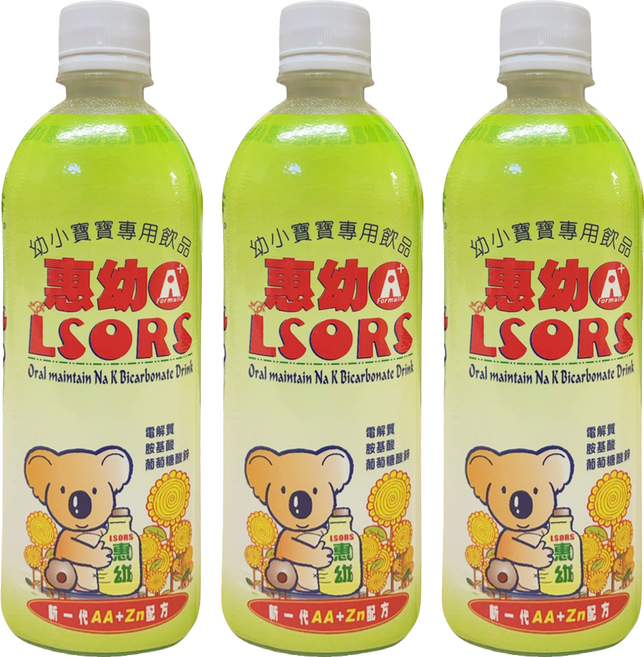 Hwei Yow 惠幼 A+ LSORS電解質 幼小寶寶飲品 蘋果, 3個裝, 430ml