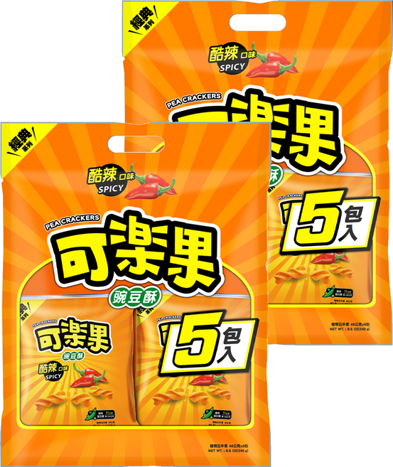 可樂果 酷辣口味 量販 5包, 240g, 2袋