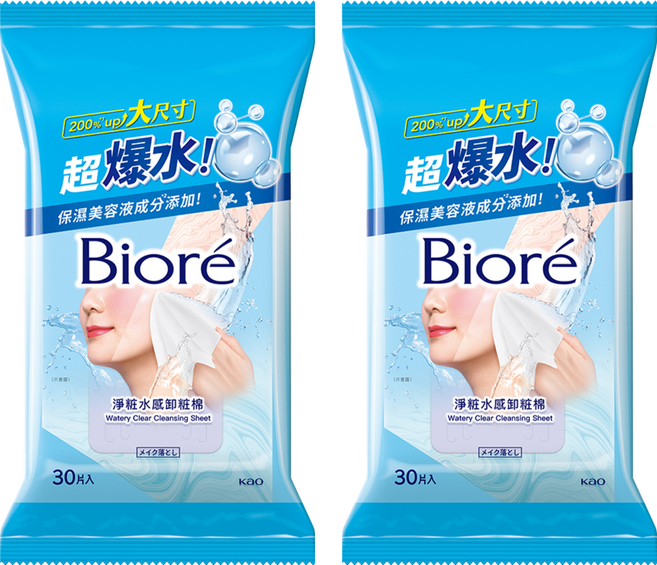 Biore 蜜妮 淨粧水感卸粧棉 30片, 100g, 2個