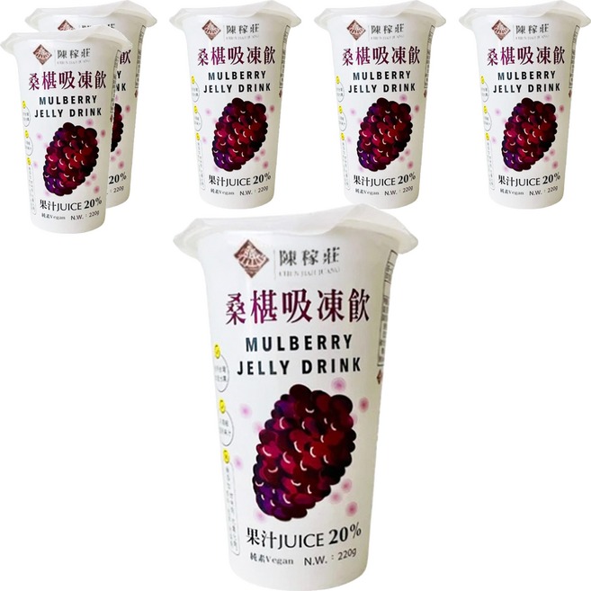 陳稼莊 桑椹吸凍飲 220g, 6個