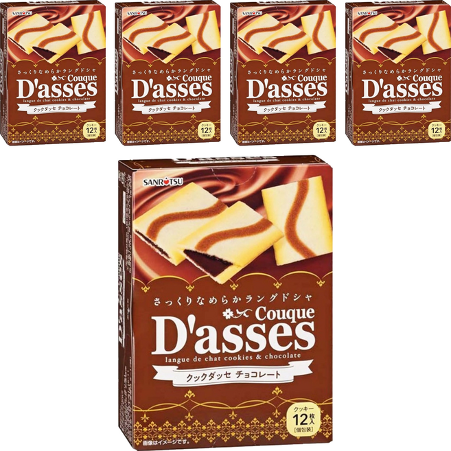 SANRITSU 三立製菓 D'asses 可可風味薄燒餅 12個, 80.4g, 5盒