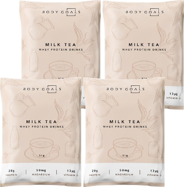 BODY GOALS 乳清蛋白飲 英式奶茶, 4個, 31g