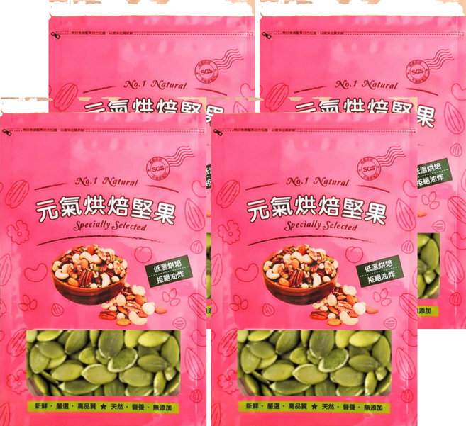 Vitality life 品鮮生活 大顆原味南瓜子 家庭包, 600g, 4個