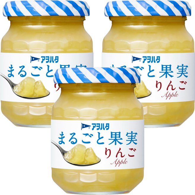 Aohata 蘋果果醬 無蔗糖, 125g, 3個