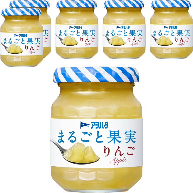 Aohata 蘋果果醬 無蔗糖, 125g, 6個