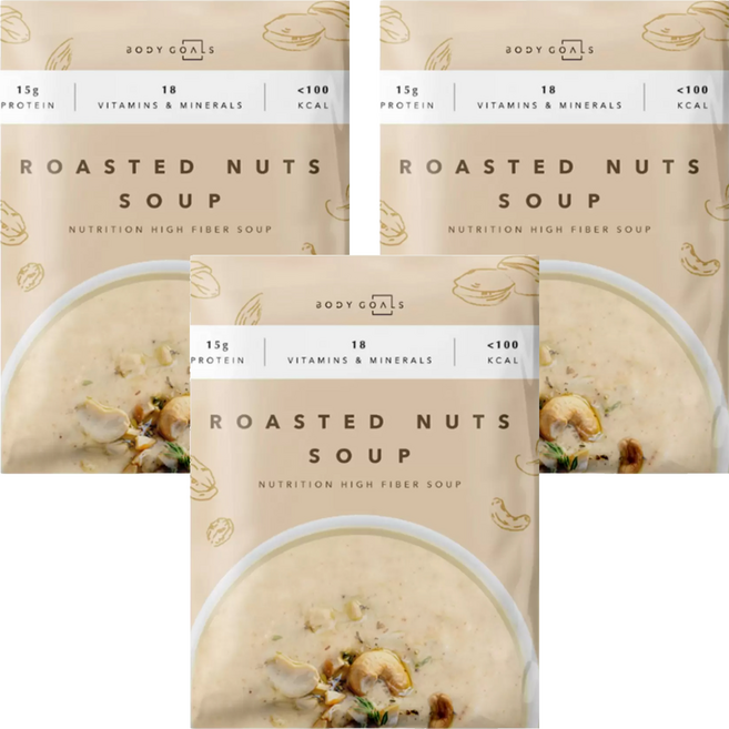 BODY GOALS 高纖營養輕食餐 焙香堅果, 29g, 3入