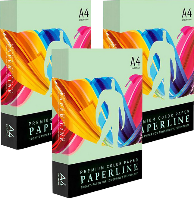 PAPERLINE 彩色影印紙 PL190 淺綠色 80磅, A4, 1500張