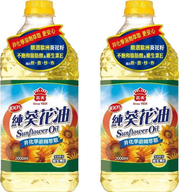 義美 葵花油, 2個, 2L