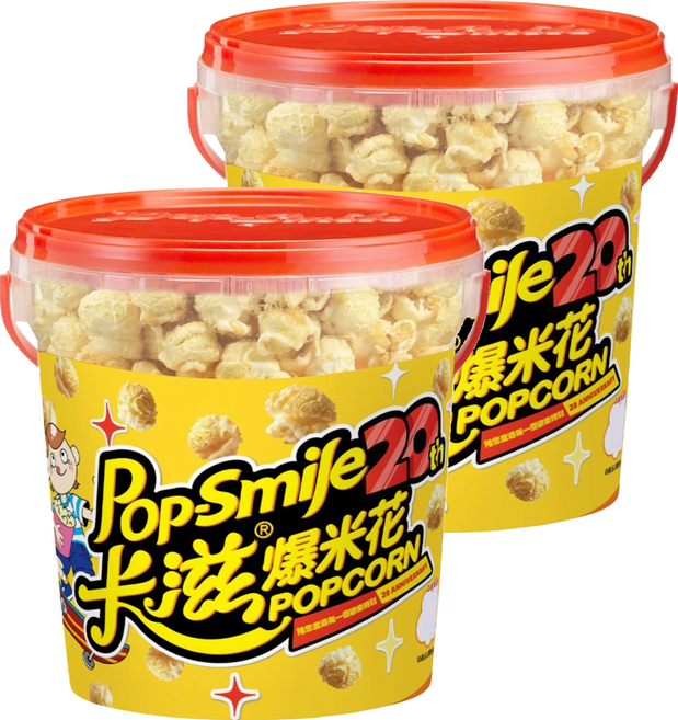 Pop-Smile 卡滋 爆米花 草莓煉乳, 150g, 2個