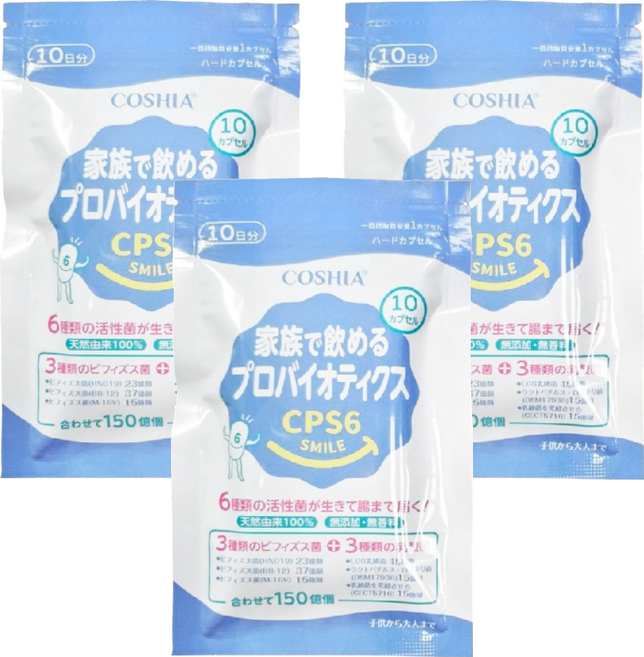 COSHIA 科雅健研 超有感益生菌 CPS6, 3個, 10顆