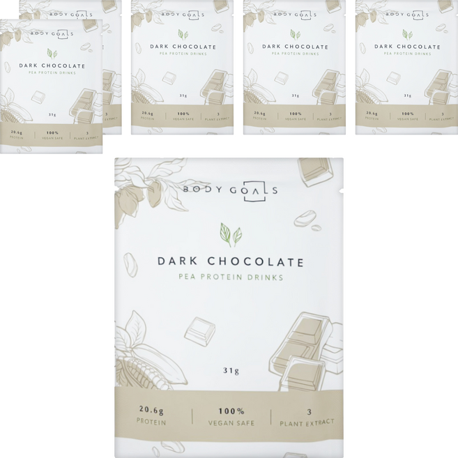 BODY GOALS 乳清蛋白飲 醇黑可可, 31g, 6個