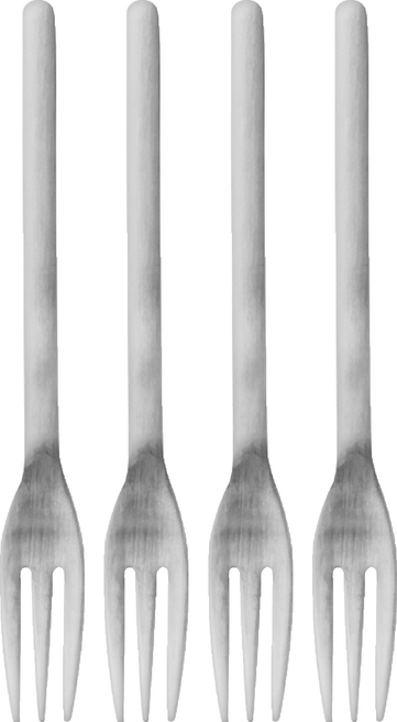 SALUS 佐藤金屬 機內用餐具 18-8 不鏽鋼 點心叉 125mm 4支 銀色
