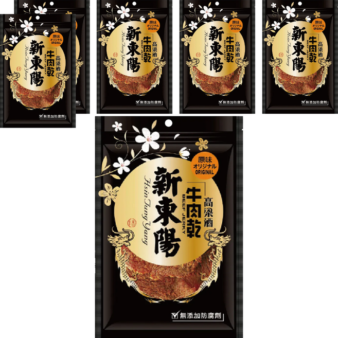 新東陽 高粱酒原味牛肉乾, 120g, 6個