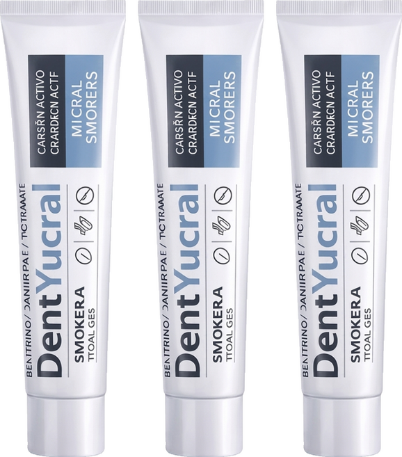 DentYucral 優潔牙護 深層淨白去漬牙膏, 3個, 1個裝