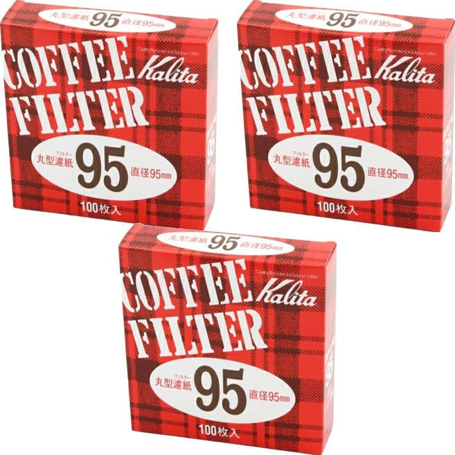 日本 Kalita 咖啡濾紙 圓形 9.5 號 95mm 100張 3盒 501-268