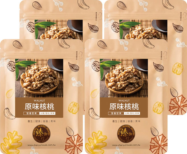 臻御行 原味核桃, 200g, 4個
