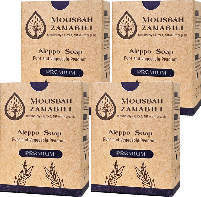MOUSBAH ZANABILI 薩納貝莉 16%月桂完美呵護阿勒坡古皂, 190g, 4個