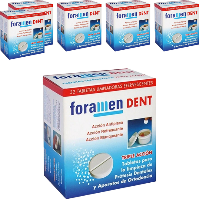 foramen 假牙清潔錠, 6個, 32個裝