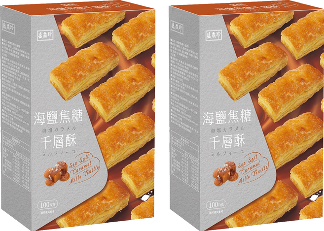 盛香珍 海鹽焦糖千層酥, 100g, 2個