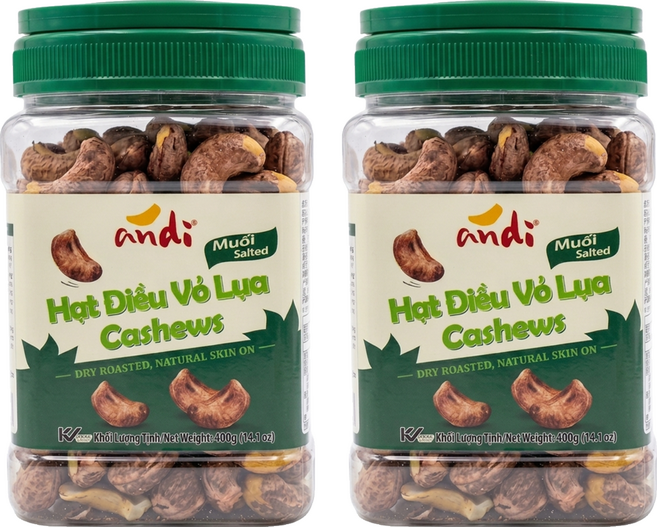 andi 丹帝鹹味帶皮腰果, 400g, 2個
