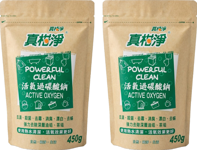 真柑淨 活氧過碳酸鈉, 450g, 2個