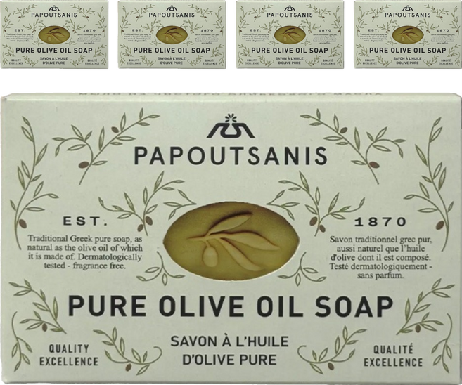 Olive Soap 橄欖物語 純橄欖天然滋潤沐浴皂, 250g, 5個