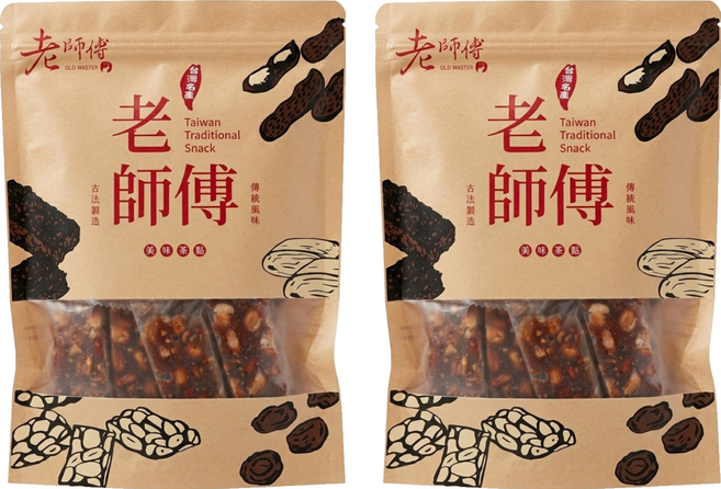 老師傅 手工花生軟糖, 250g, 2個