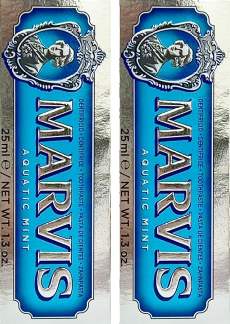 MARVIS 台灣公司貨 義大利精品牙膏 海洋薄荷, 2個, 25ml