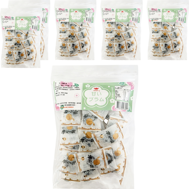 泰國 GOODY 甜釀Q梅, 6個, 150g