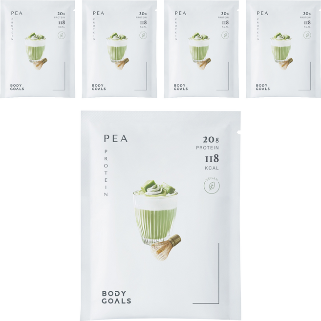 BODY GOALS 多效豌豆蛋白飲 靜岡抹茶, 31g, 5個