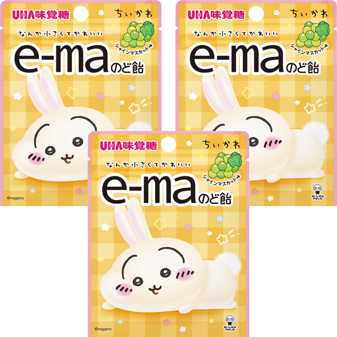 e-ma 吉伊卡哇 白葡萄味 款式隨機, 23g, 3個