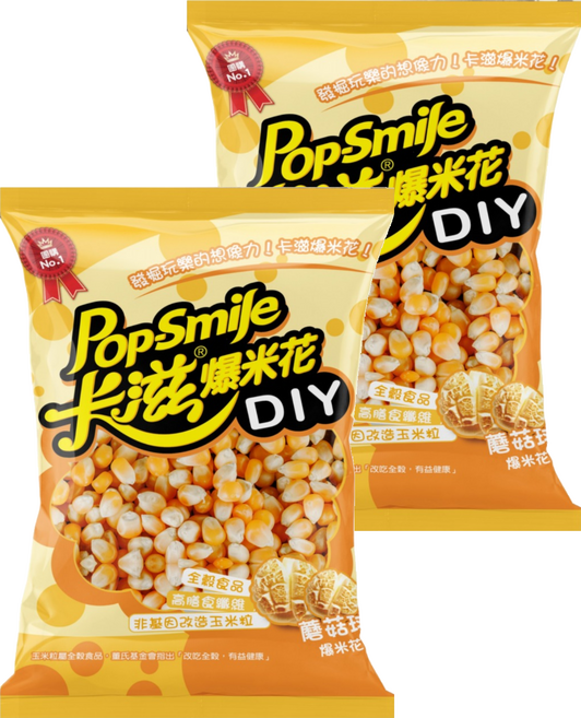 Pop-Smile 卡滋 DIY玉米粒 蘑菇球, 300g, 2個