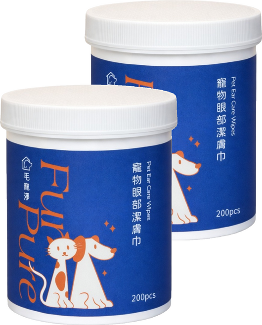 FurPure 毛寵淨 寵物眼部潔膚巾, 2套, 200個裝