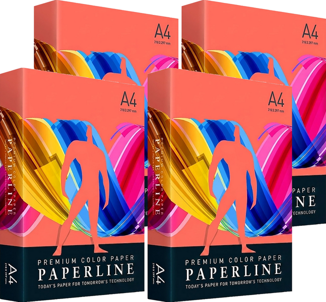 PAPERLINE 彩色影印紙 PL250 大紅色 80磅, A4, 2000張