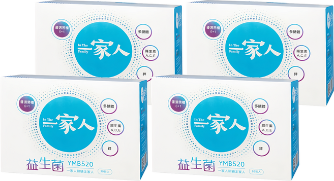 YM BIOMED 陽明生醫 一家人 益生菌 30包, 2.5g, 4盒